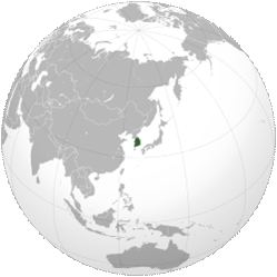 韓国の位置